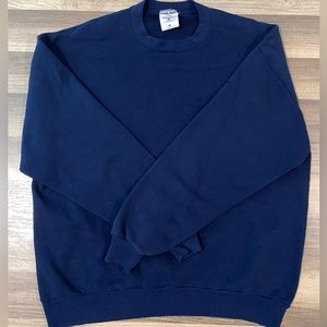 Vintage Jerzees Activewear NuBlend distressed blue/navy crewneck sweatshirt